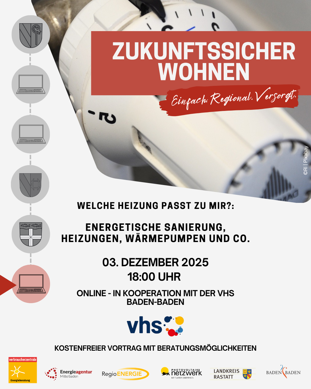 Welche Heizung passt zu mir: Energetische Sanierung, Heizungen, Wärmepumpen und Co. – Online