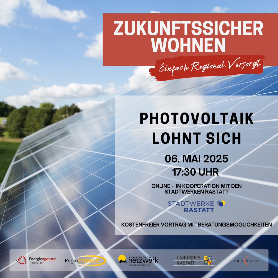 Photovoltaik lohnt sich – in Kooperation mit den Stadtwerken Rastatt