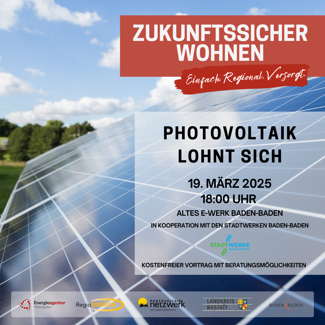 Photovoltaik lohnt sich – in Kooperation mit den Stadtwerken Baden-Baden