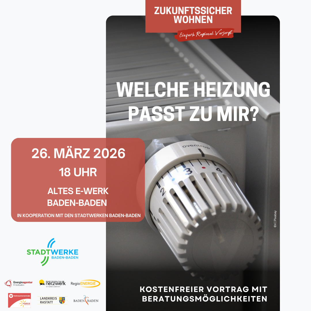 Welche Heizung passt zu mir? – In Kooperation mit den Stadtwerken Baden-Baden